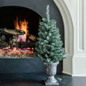 3' Tribeca Blue Spruce Tabletop Tree with 70 Warm White LED (Battery Operated)